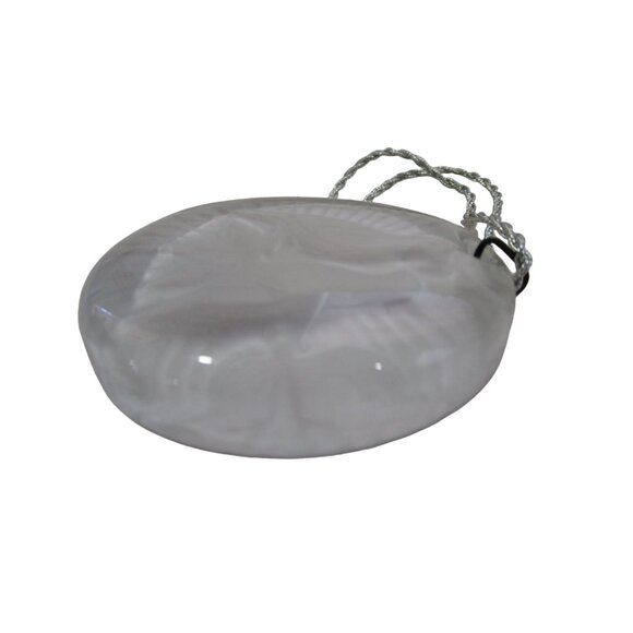 Two Turtle Dove Fostoria Glass Christmas Ornament 1970's In Orignal Box GUC - Picture 8 of 12